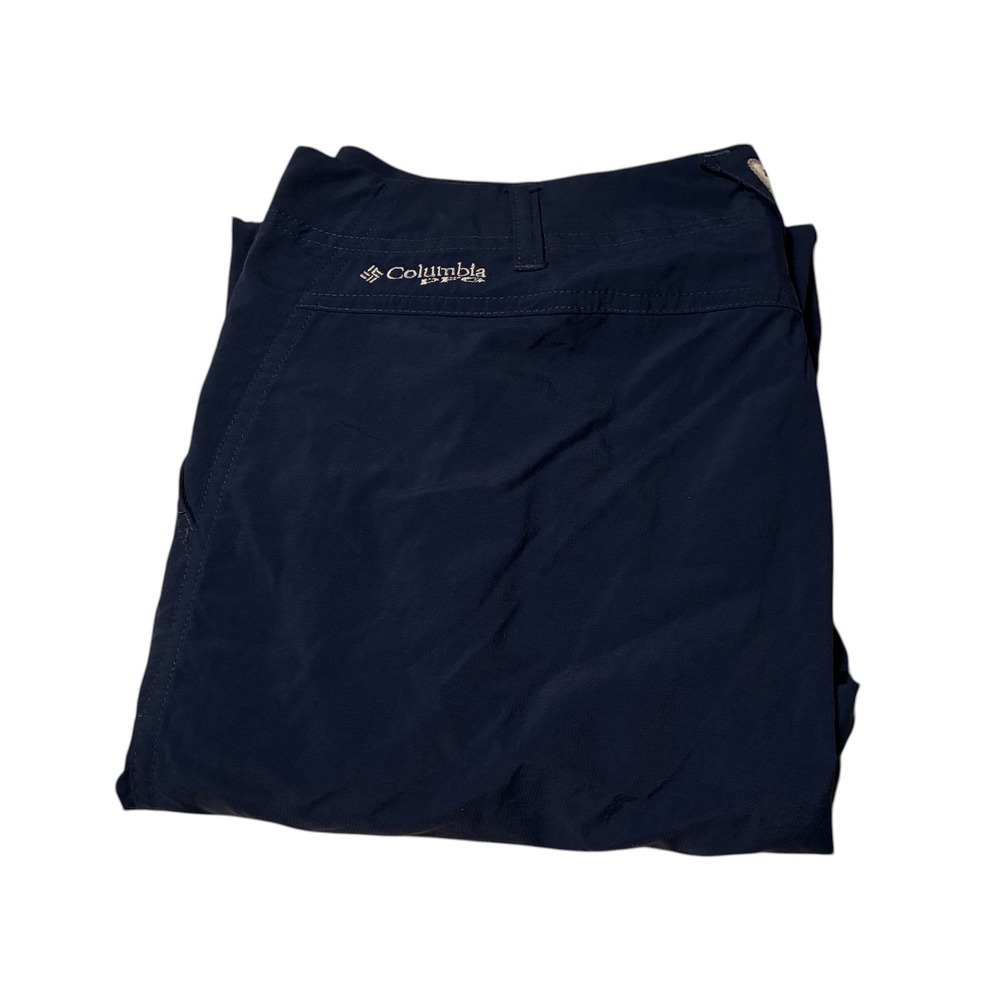 Columbia Womens Navy Blue PFG Omni-Shade Fishing Hiking Pants Size 12 Regular